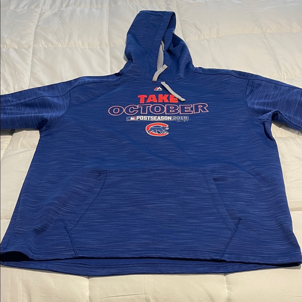 Majestic Official Cubs Blue Postseason Hoodie
